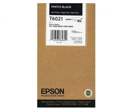 Cartucho de Tinta Original Epson T6021 Negro FOTO 110ml