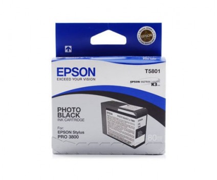 Cartucho de Tinta Original Epson T5801 Negro 80ml