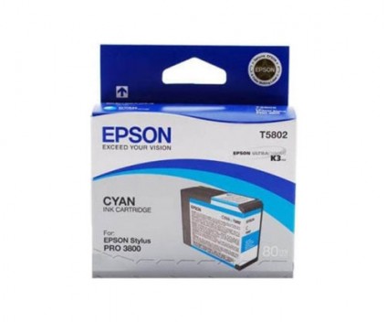 Cartucho de Tinta Original Epson T5802 Cyan 80ml