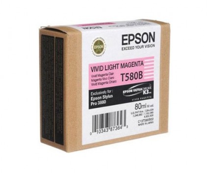 Cartucho de Tinta Original Epson T580B Magenta Claro Vivido 80ml