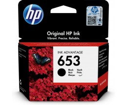Cartucho de Tinta Original HP 653 Negro 6ml ~ 360 Paginas