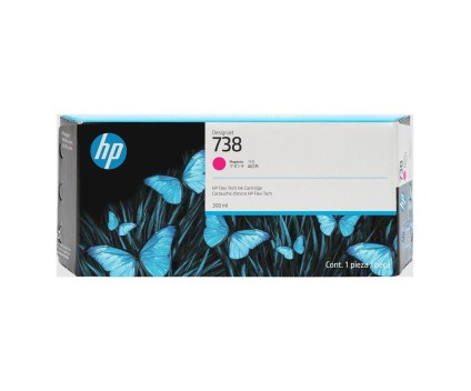 Cartucho de Tinta Original HP 738 Magenta 300ml