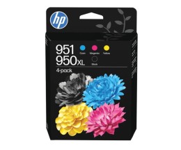 4 Cartuchos de tinta Originales, HP 950 XL / HP 951 Negro + Colores