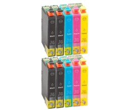 10 Cartuchos de Tinta Compatibles, Epson T03A6 / 603 XL Negro 8.9ml + Cor 4ml ~ 500 / 350 pages