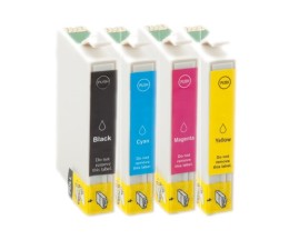 4 Cartuchos de tinta Compatibles, Epson T10H6 / 604 XL Negro 8.9ml + Colores 4ml