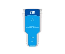 Cartucho de Tinta Compatible HP 738 Cyan 300ml