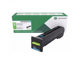 Cartucho de Toner Original Lexmark 72K20C0 Cyan ~ 8.000 Paginas