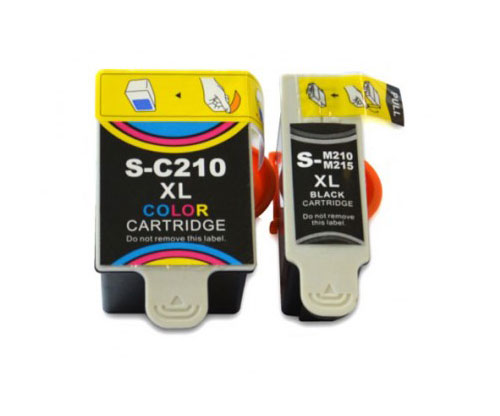 2 Cartuchos de tinta Compatibles, Samsung M-215 Negro 20ml + C-210 Colores 40ml