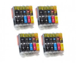 20 Cartuchos de tinta Compatibles, Canon PGI-550 XL / CLI-551 Negro 22ml + Colores 13ml