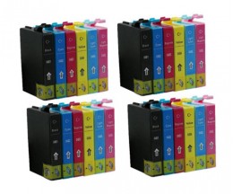 24 Cartuchos de tinta Compatibles, Epson T0481-T0486 Negro 18ml + Colores 18ml