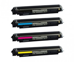 4 Cartuchos de Toneres Compatibles, Hp 130A Negro + Colores ~ 1.300 / 1.000 Paginas