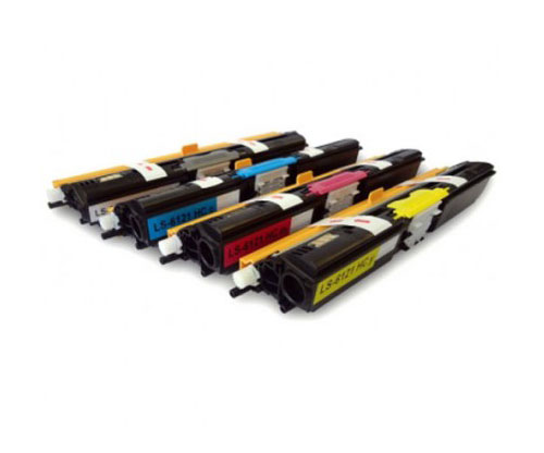 4 Cartuchos de Toneres Compatibles, Xerox 6121 Negro + Colores ~ 2.600 Paginas