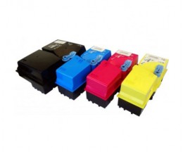 4 Cartuchos de Toneres Compatibles, Kyocera TK 825 Negro + Colores ~ 15.000 / 7.000 Paginas