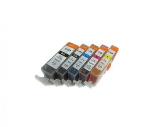 5 Cartuchos de tinta Compatibles, Canon PGI-525 / CLI-526 Negro 19.4ml + Colores 9ml