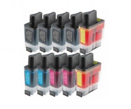 10 Cartuchos de tinta Compatibles, Brother LC-900 Negro 20ml + Colores 12ml