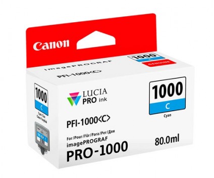 Cartucho de Tinta Original Canon PFI-1000 C Cyan 80ml