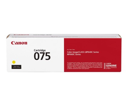 Cartucho de Toner Original Canon 075 Amarillo ~ 1.300 Paginas