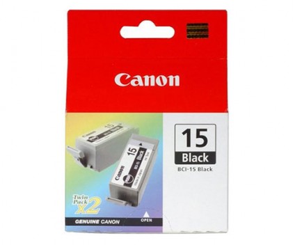 2 Cartuchos de tinta Originales, Canon BCI-15 Negro 5.3ml