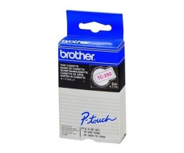 Cinta Original Brother TC-292 Rojo en Blanco 9mm x 7.7m