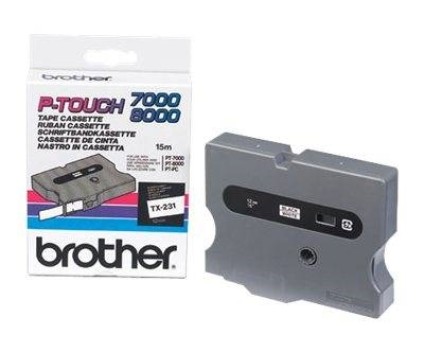 Cinta Original Brother TX-231 12mm x 15.4m
