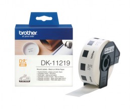 Etiquetas Originales Brother DK11219 12mm Ronda 1.200 / Rollo Blanco
