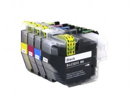 4 Cartuchos de Tinta Compatibles, Brother LC-3211 / LC-3213 Negro + Colores ~ 400 Paginas