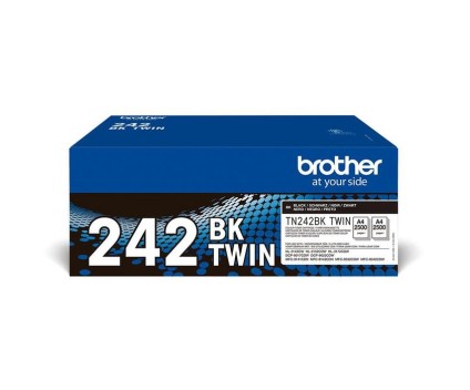 2 Cartuchos de Toner Original, Brother TN-242 Negro ~ 2.500 Paginas