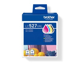 4 Cartuchos de tinta Originales, Brother LC-527 VAL Negro + Colores ~ 1.300 / 900 pages