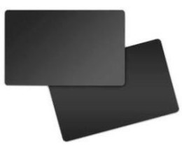 500 Tarjetas de PVC Zebra Originales 800050-158 Negro Mate