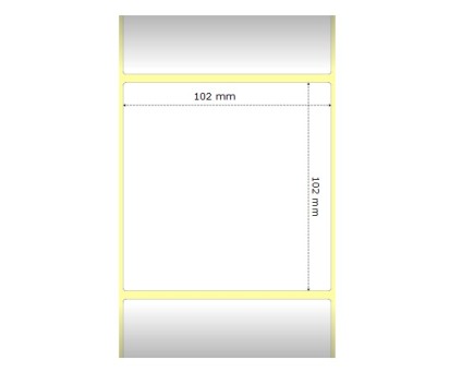 12 Etiquetas Compatibles, Zebra 880191-101D 102mm x 102mm