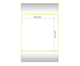 4 Etiquetas Compatibles, Zebra 880746-101 102mm x 102mm ~ 1.432 / Rodillo
