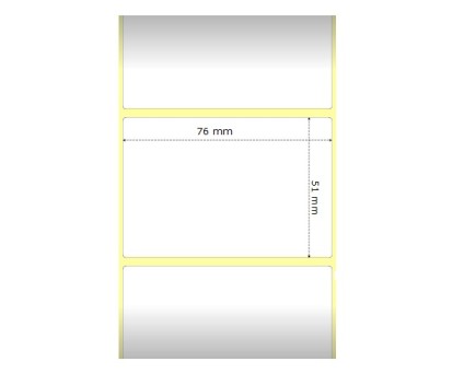 Etiquetas Compatibles, Zebra 800263-205 76mm x 51mm ~ 1.370 / Rodillo
