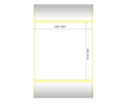 12 Etiquetas Compatibles, Zebra 800264-405 102mm x 102mm ~ 700 / Rodillo