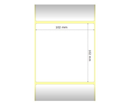 12 Etiquetas Compatibles, Zebra 800264-405 102mm x 102mm ~ 700 / Rodillo