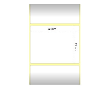 Etiquetas Compatibles, Zebra 800261-105 32mm x 25mm ~ 2.580 / Rodillo