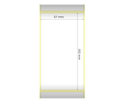 Etiquetas Compatibles, Zebra 800262-405 57mm x 102mm ~ 700 / Rodillo