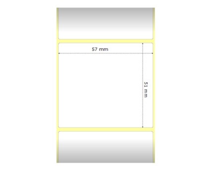 Etiquetas Compatibles, Zebra 800262-205 57mm x 51mm ~ 1.370 / Rodillo