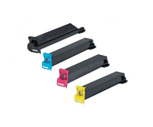 4 Cartuchos de Toneres Compatibles, Konica Minolta 893870X Negro + Colores ~ 20.000 / 12.000 Paginas