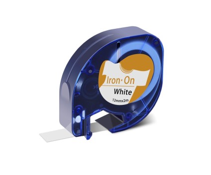 Cinta Compatible DYMO 18769 Negro / Blanco 12mm x 2m Para Tela