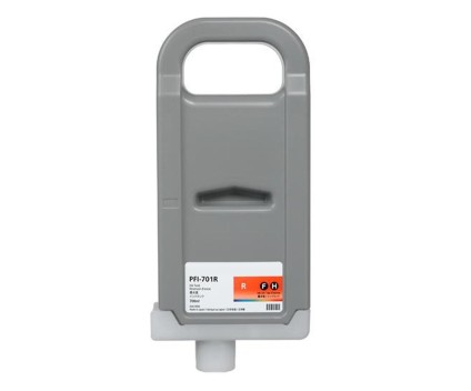 Cartucho de Tinta Compatible Canon PFI-701 R Rojo 700ml