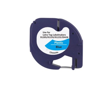 Cinta Compatible DYMO S0721650 12m x 4m Texto negro sobre fondo azul