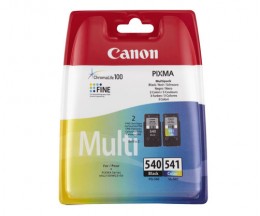 2 Cartuchos de tinta Originales, Canon PG-540 / CL-541 Negro 8ml + Colores 8ml