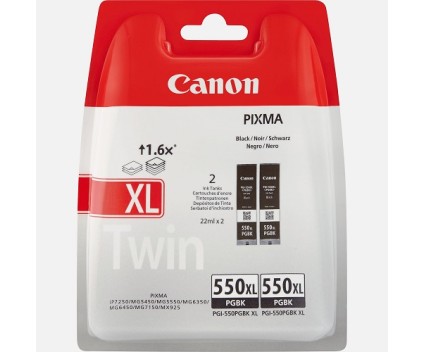 2 Cartuchos de Tinta Originals, Canon PGI-550 XL Negro 22ml