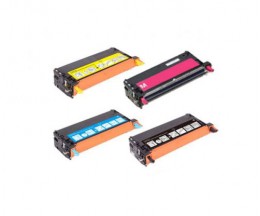 4 Cartuchos de Toneres Compatibles, Epson S0511XX Negro + Colores ~ 8.000 / 6.000 Paginas