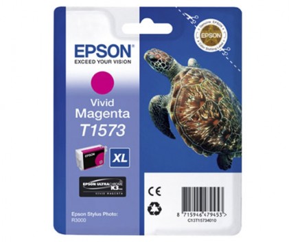 Cartucho de Tinta Original Epson T1573 Magenta Vivido 25.9ml