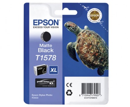 Cartucho de Tinta Original Epson T1578 Negro Matte 25.9ml