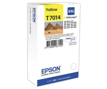 Cartucho de Tinta Original Epson T7014 Amarillo 34.2ml ~ 3.400 Paginas