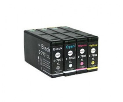 4 Cartuchos de Tinta Compatibles, Epson T7891-T7894 Negro 65ml + Colores 35ml