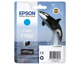 Cartucho de Tinta Original Epson T7602 Cyan 25.9ml