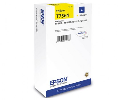 Cartucho de Tinta Original Epson T7564 Amarillo 14ml ~ 1.500 Paginas